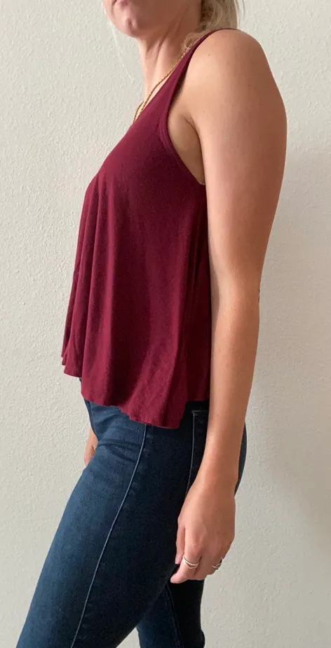 Francesca's Red Flowy Tank - Image 2