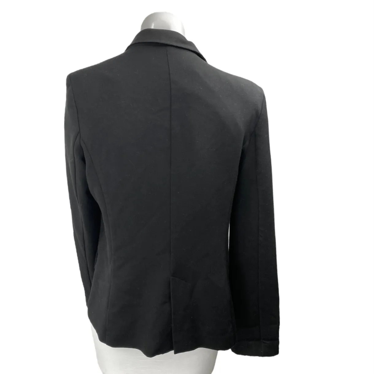 Ambiance Apparel Black Notch Collar Button Long Sleeve Blazer Coat Jacket Size L - Image 2