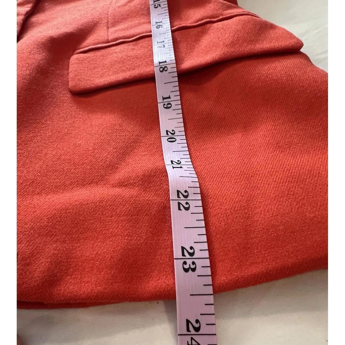 Merona orange two button tailored blazer jacket lined wool blend women 8 - Image 13