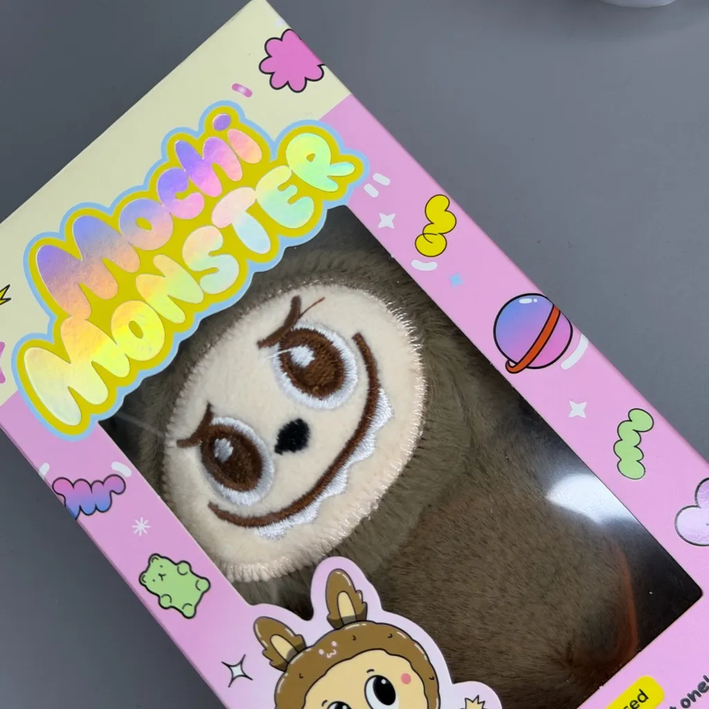 Plush Monster Charm with Quirky Design Brown - Image 2