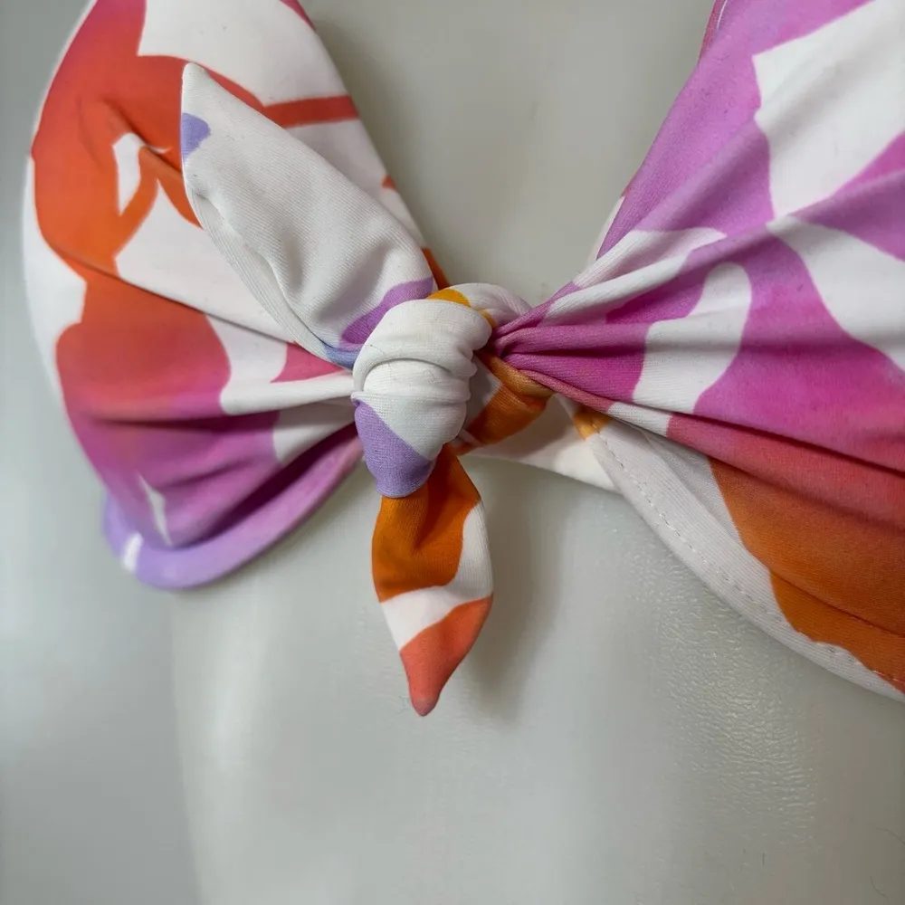 Multi Color Floral Mid-Rise Bikini Size L NEW - Image 4