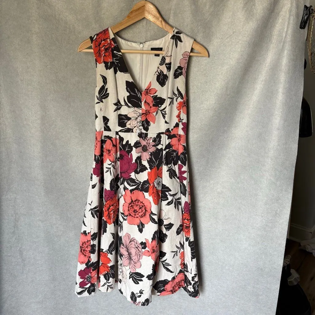 Ann taylor Sundrenched Floral Flare Midi Dress size 0 - Image 2