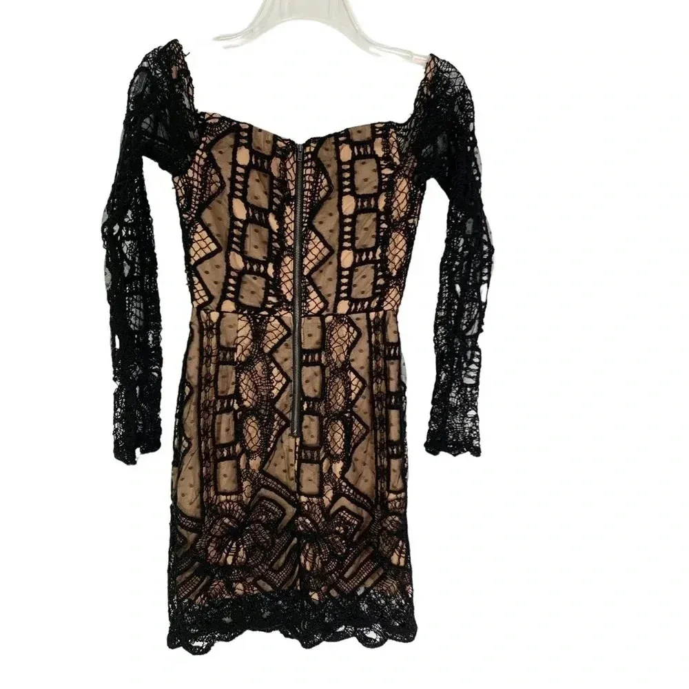 Bardot Zendaya Mini Lace Corset Mini Dress In Black Size XS NWT - Image 5