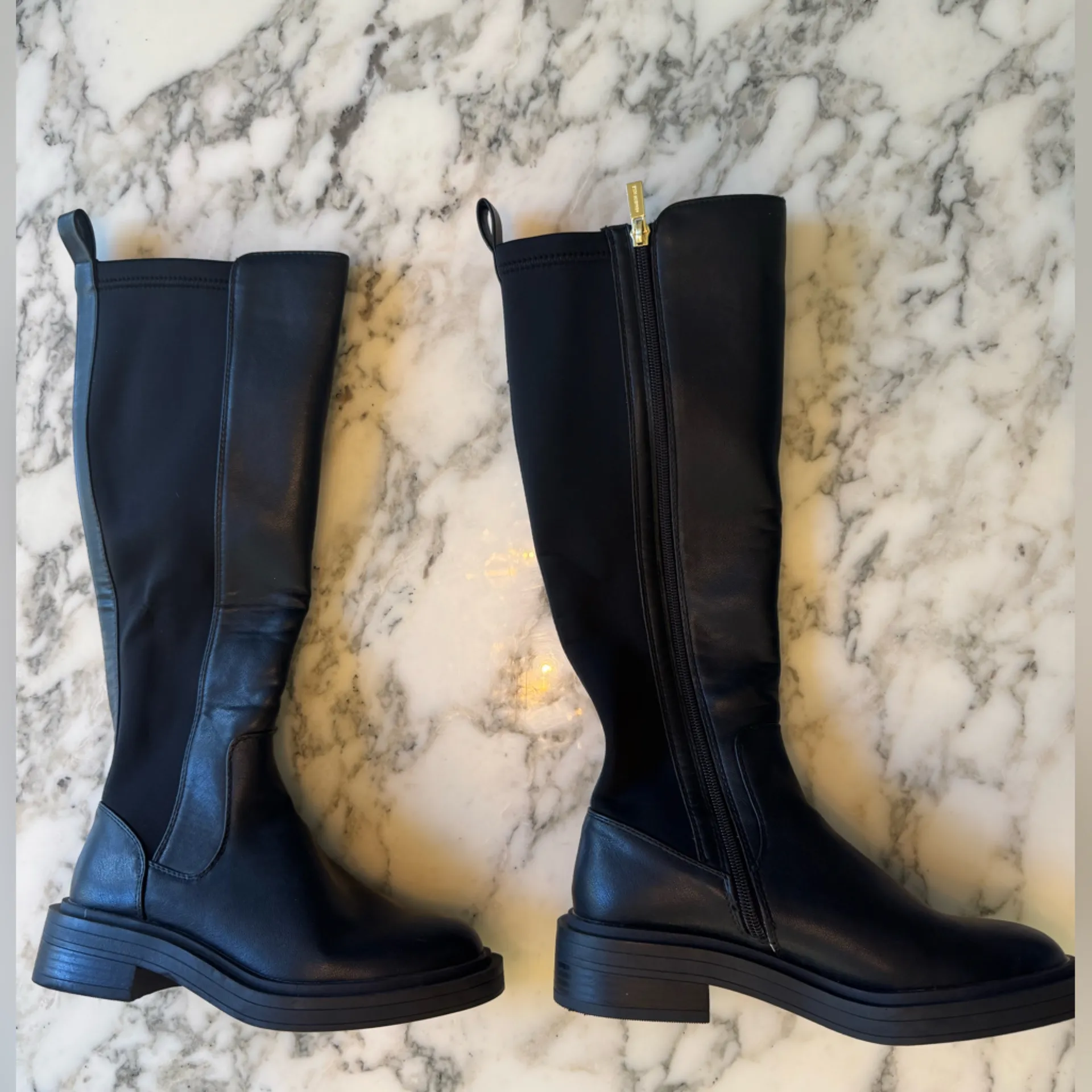 NWT Kenneth Cole Reaction “Anabelle” Women’s Black Calf Tall Riding Boots Sz 5 - Image 10
