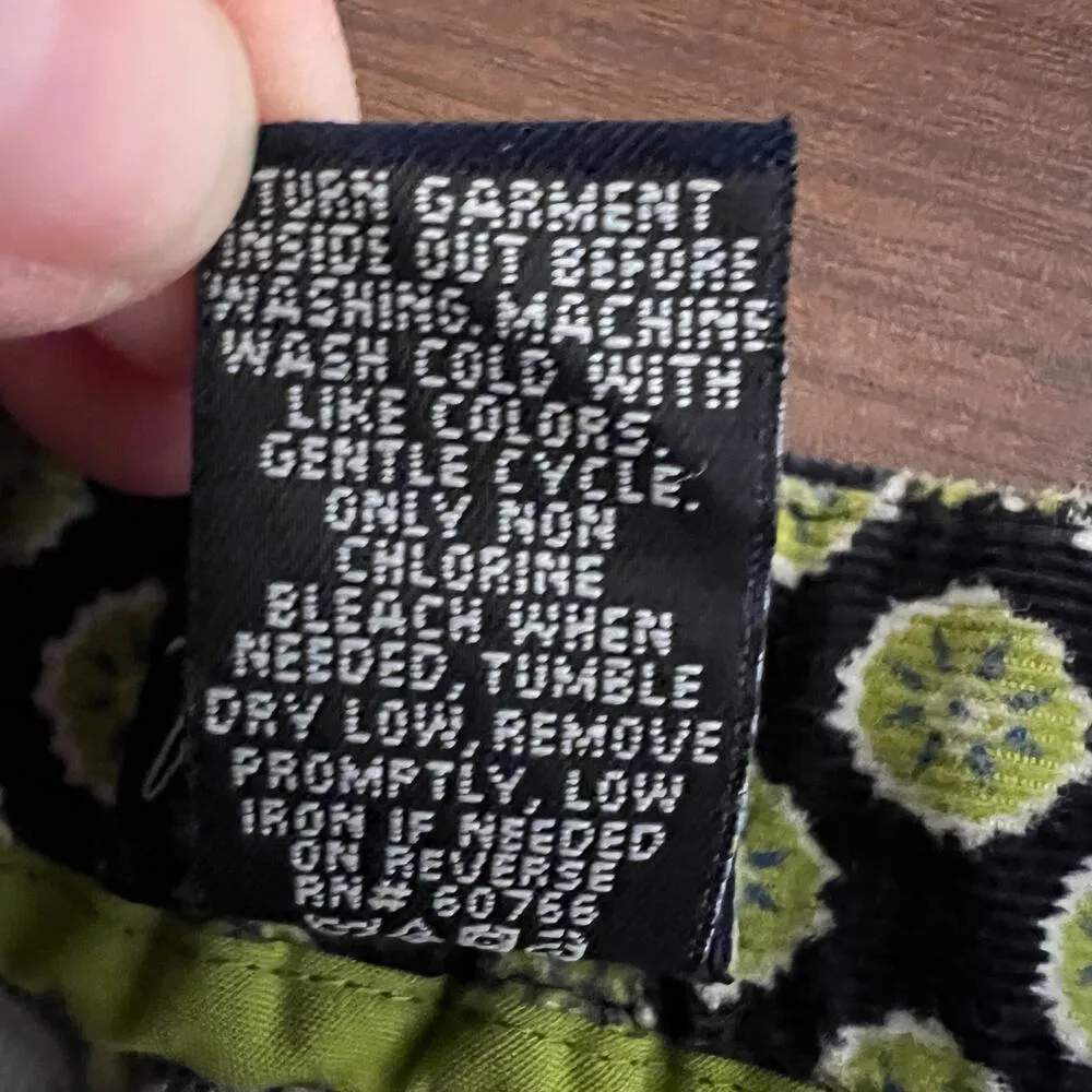 Vera Bradley Corduroy Pull -On Ankle Pants Women’s Size Large Drawstring Boho - Image 5