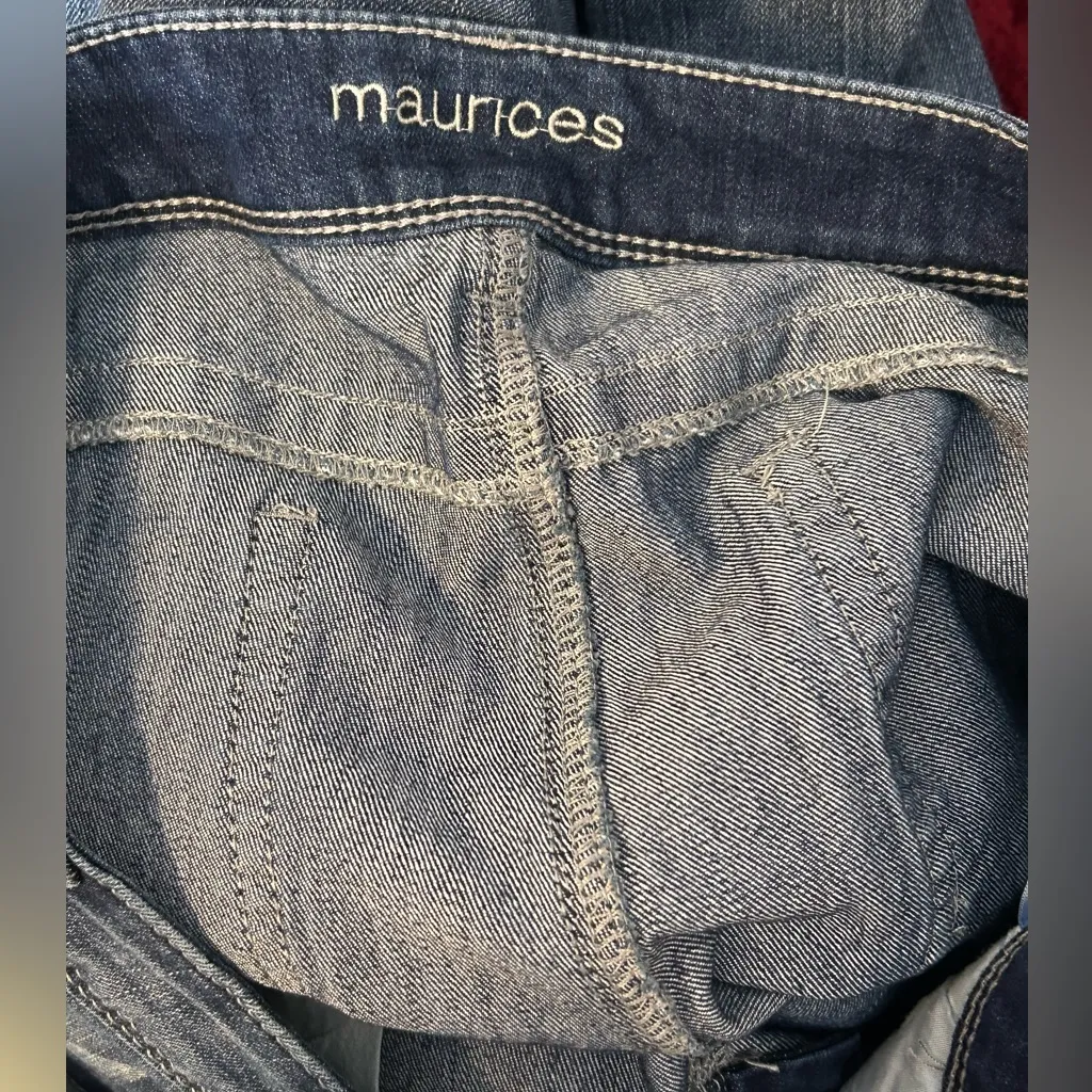 Maurices dark blue jeans Womens Size 14 Regular Curvy Straight Stretch - Image 5