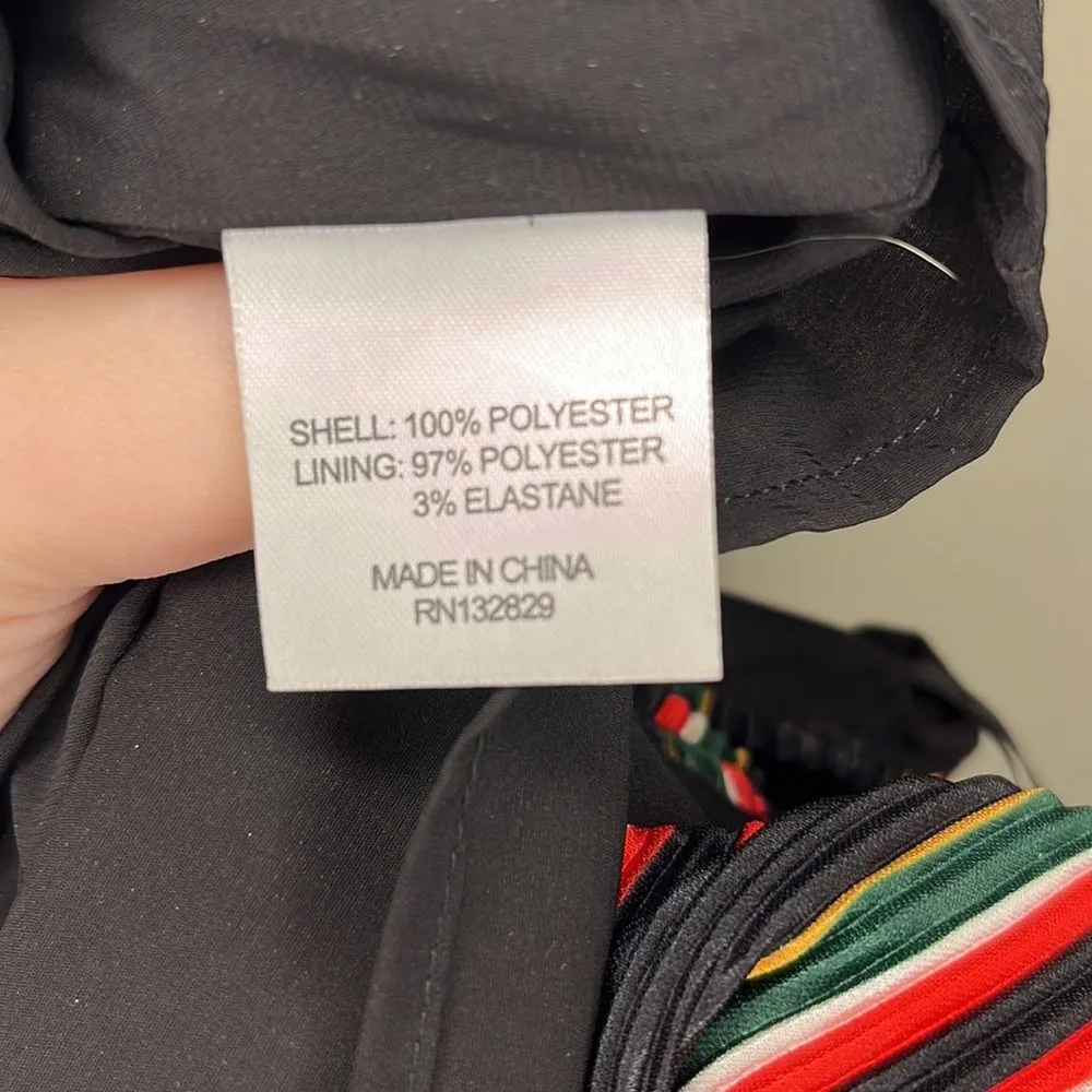 House of Harlow Revolve Arlen Midi Asymmetric Dress in Nike multi stripes party Black Size XS - Image 6