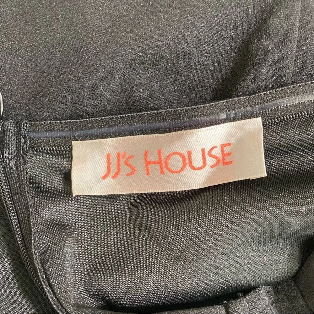 JJ’s House Black and Rhinestone Chain Strap Bodycon Mini Dress Large NWT - Image 15