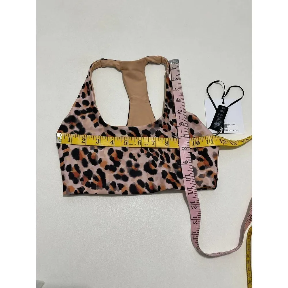 Beach Riot Women's Rocky‎ Top Racerback Watercolor Leopard XS Cream Extra Small - Image 5