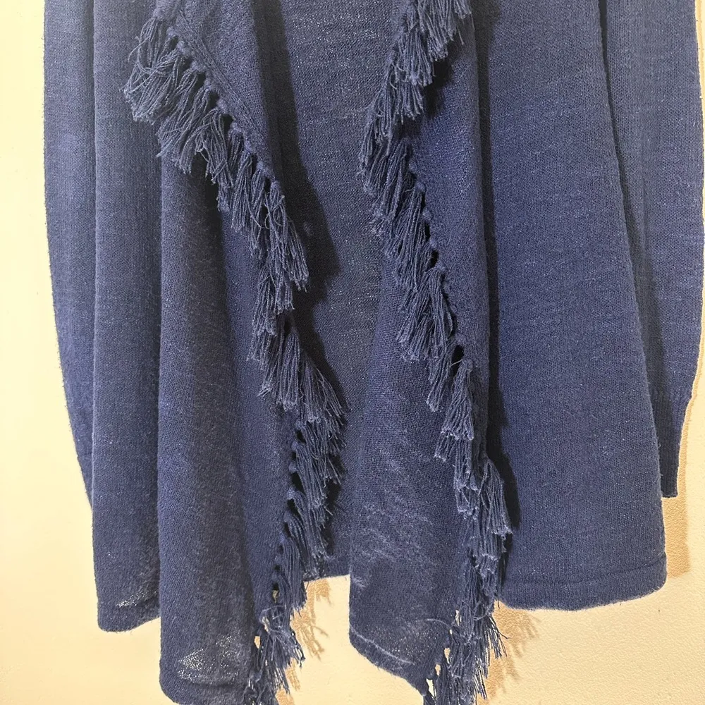 Lilly Pulitzer Lucita Fringe navy open front cardigan size XS - Image 10