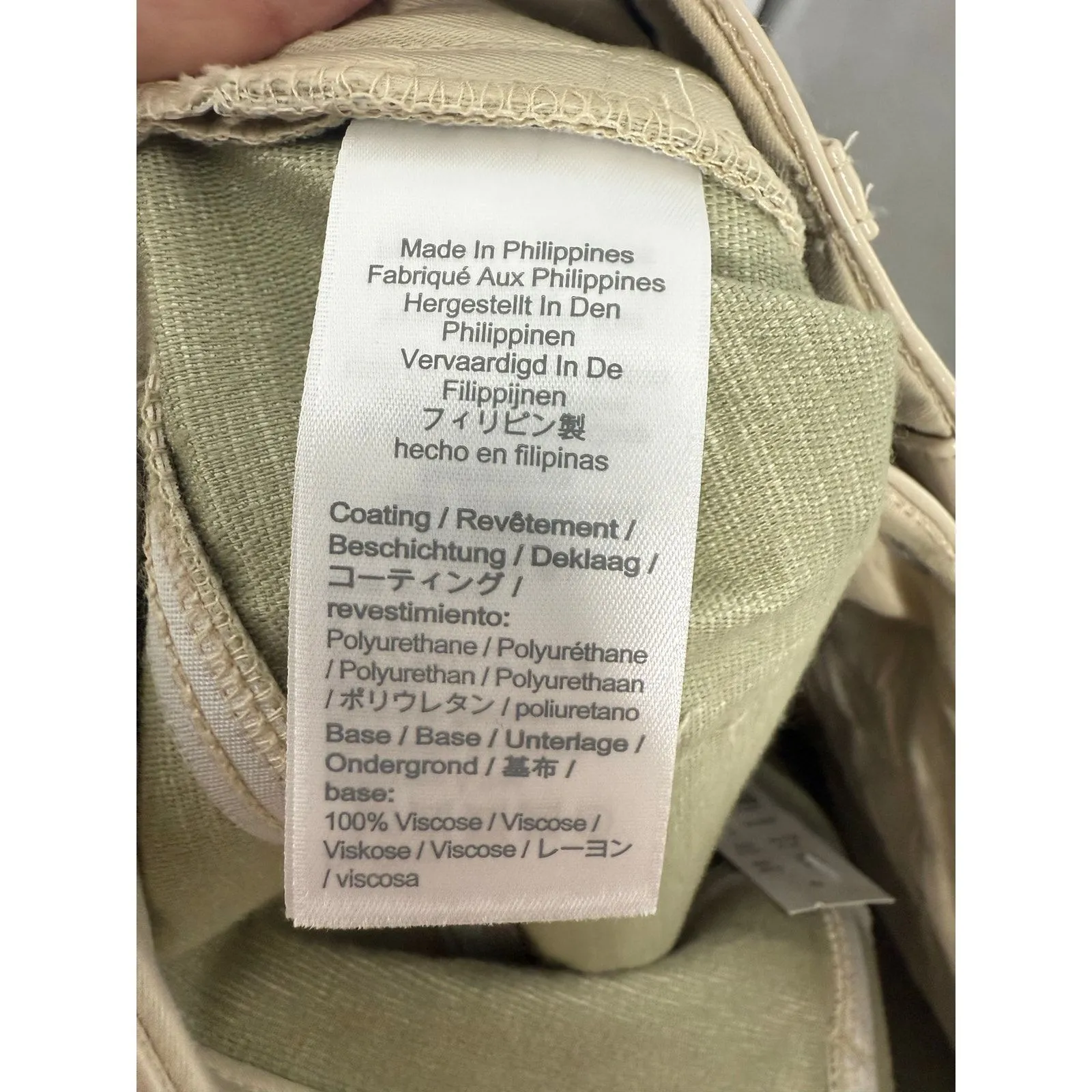 J.Crew Collection Demi Boot Faux Patent Leather Pants Size 30 Khaki Beige - Image 11