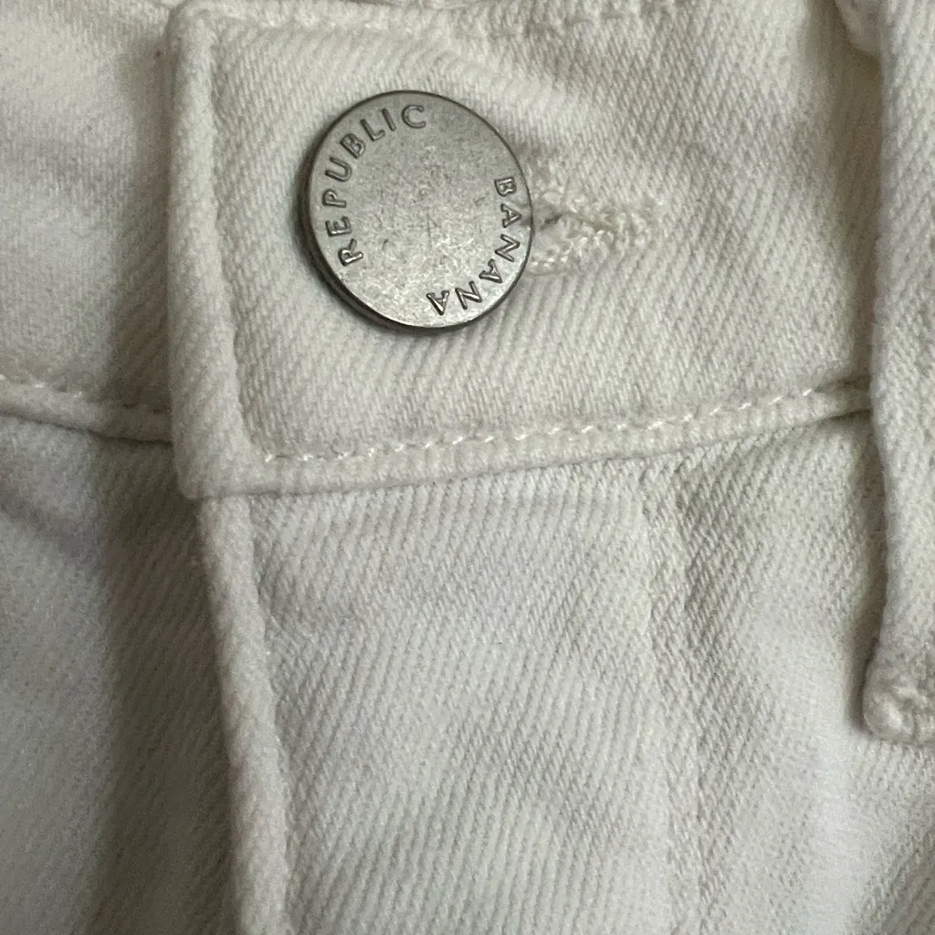 Banana Republic Cream Mid-Rise Skinny Jeans - Image 8