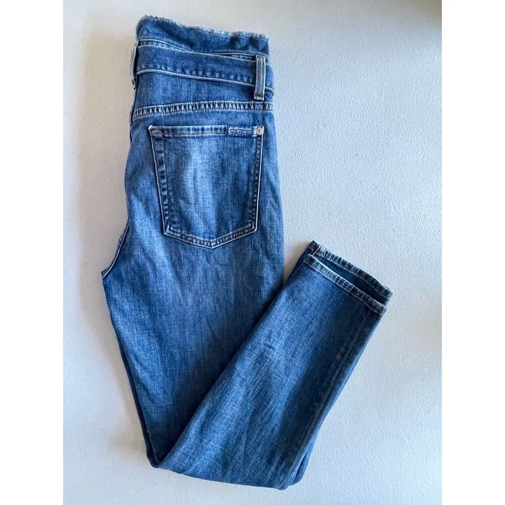 7 For All Mankind Paperbag High Rise Tie Belt Jeans size 27 - Image 9