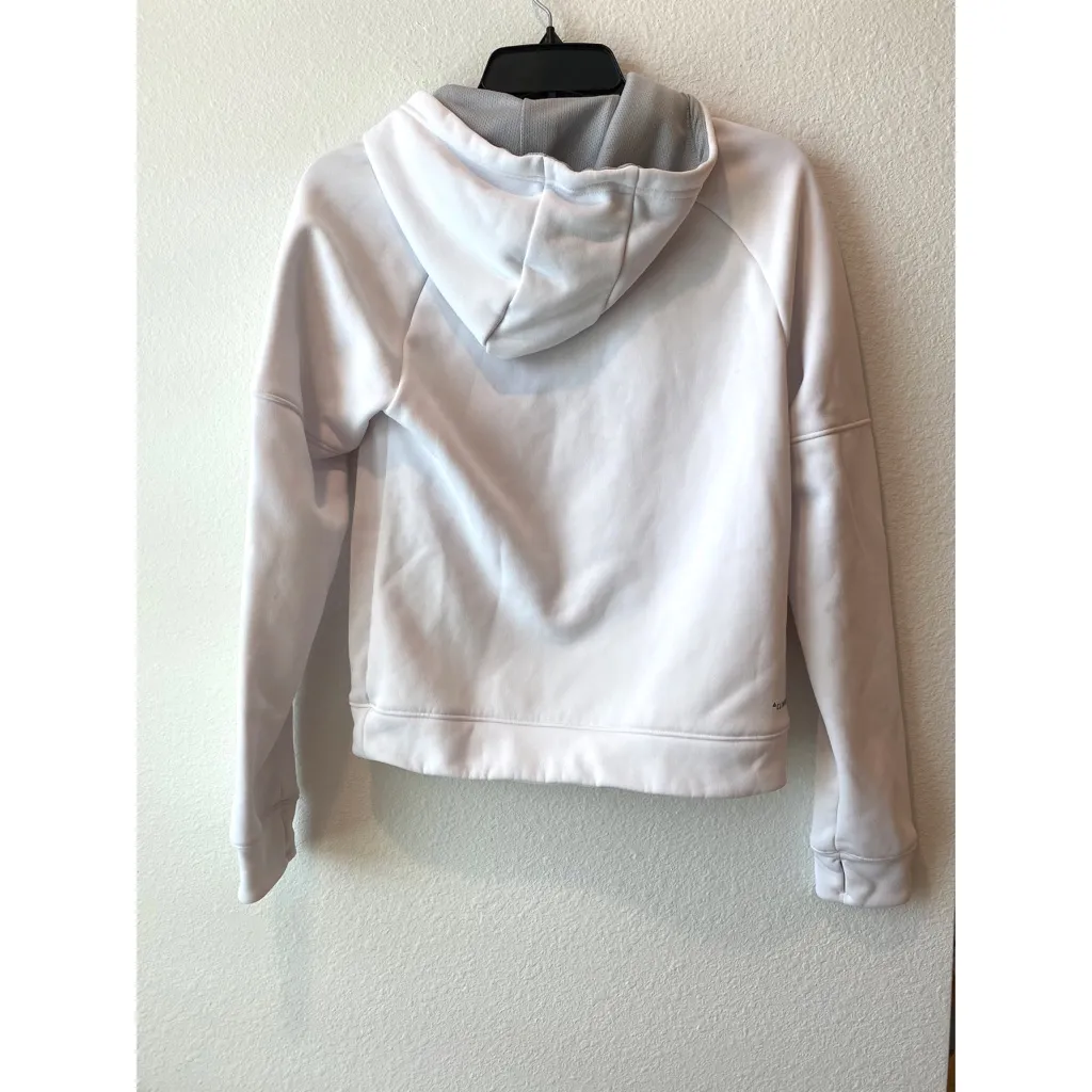 Women’s adidas white and gray hoodie - Image 5
