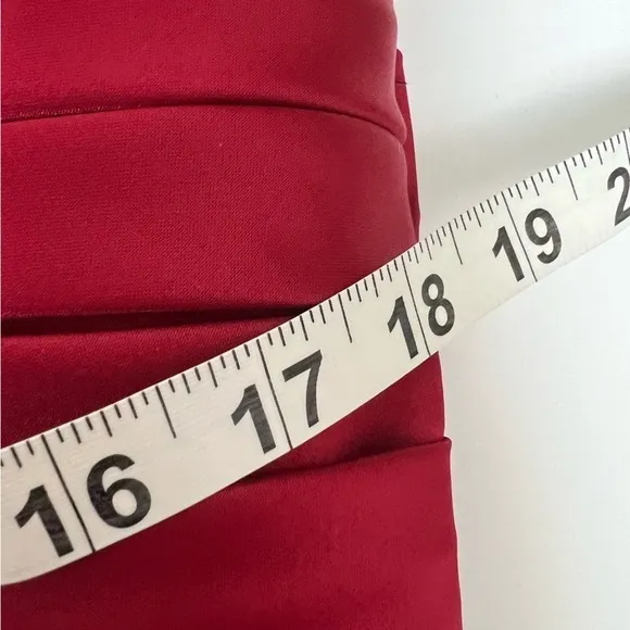 Bill Levkoff Red Strapless Ruched Satin Formal Dress Size 20 Plus Size Dress - Image 8