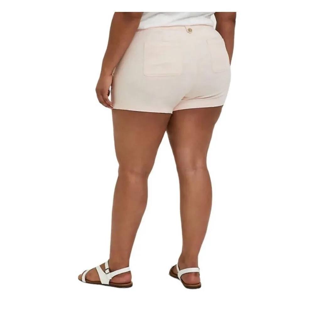 Torrid linen blush pink pull on normcore 14 shorts - Image 6