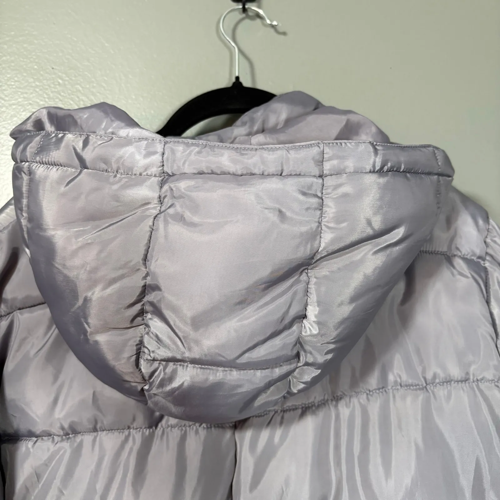 Ellos Silver Quilted Puffer Jacket Winter Coat - Image 7