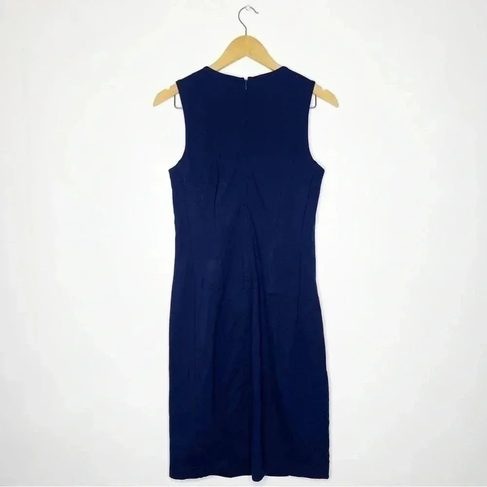 J. McLaughlin Small Sleeveless Navy Marissa Dress Amelia Blue Floral Size Small - Image 5