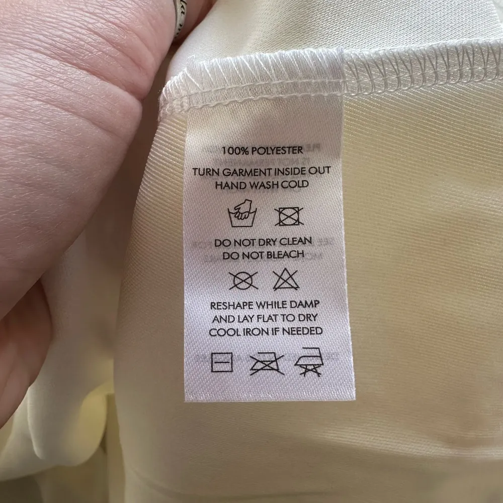 Lucy in the Sky Floral Shimmer Cutout Babydoll Dress in Yellow floral size Large - Image 7