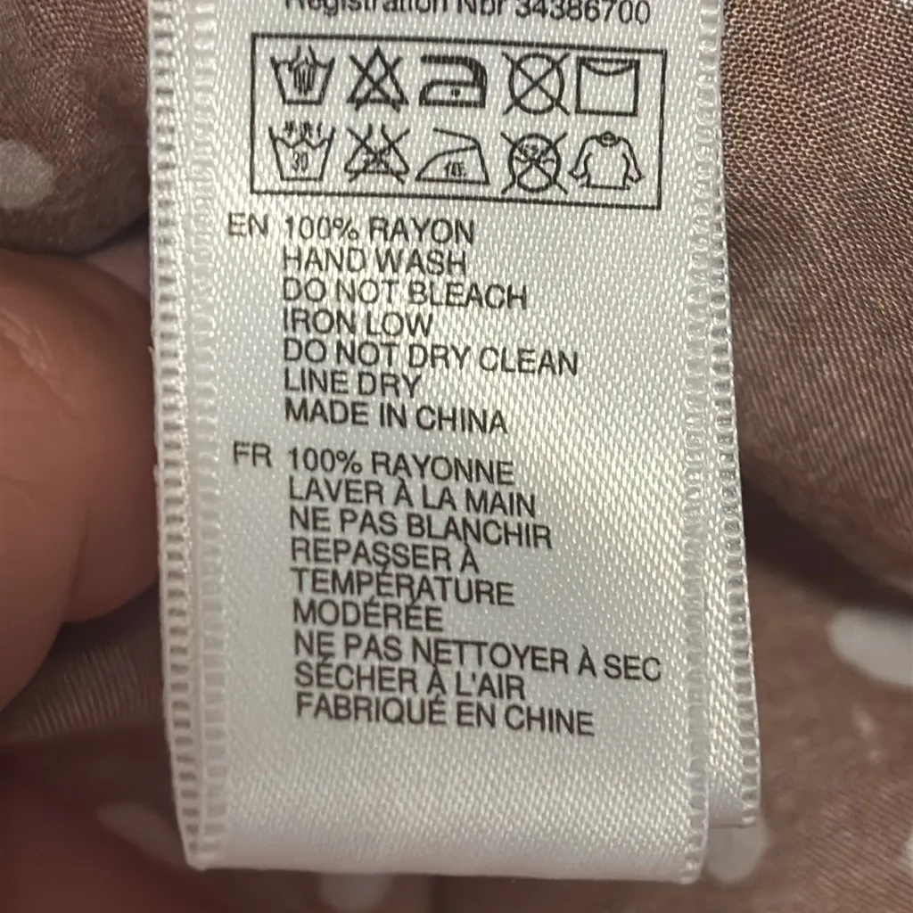 Forever 21 Brown Polka Dot Midi Skirt - Image 6