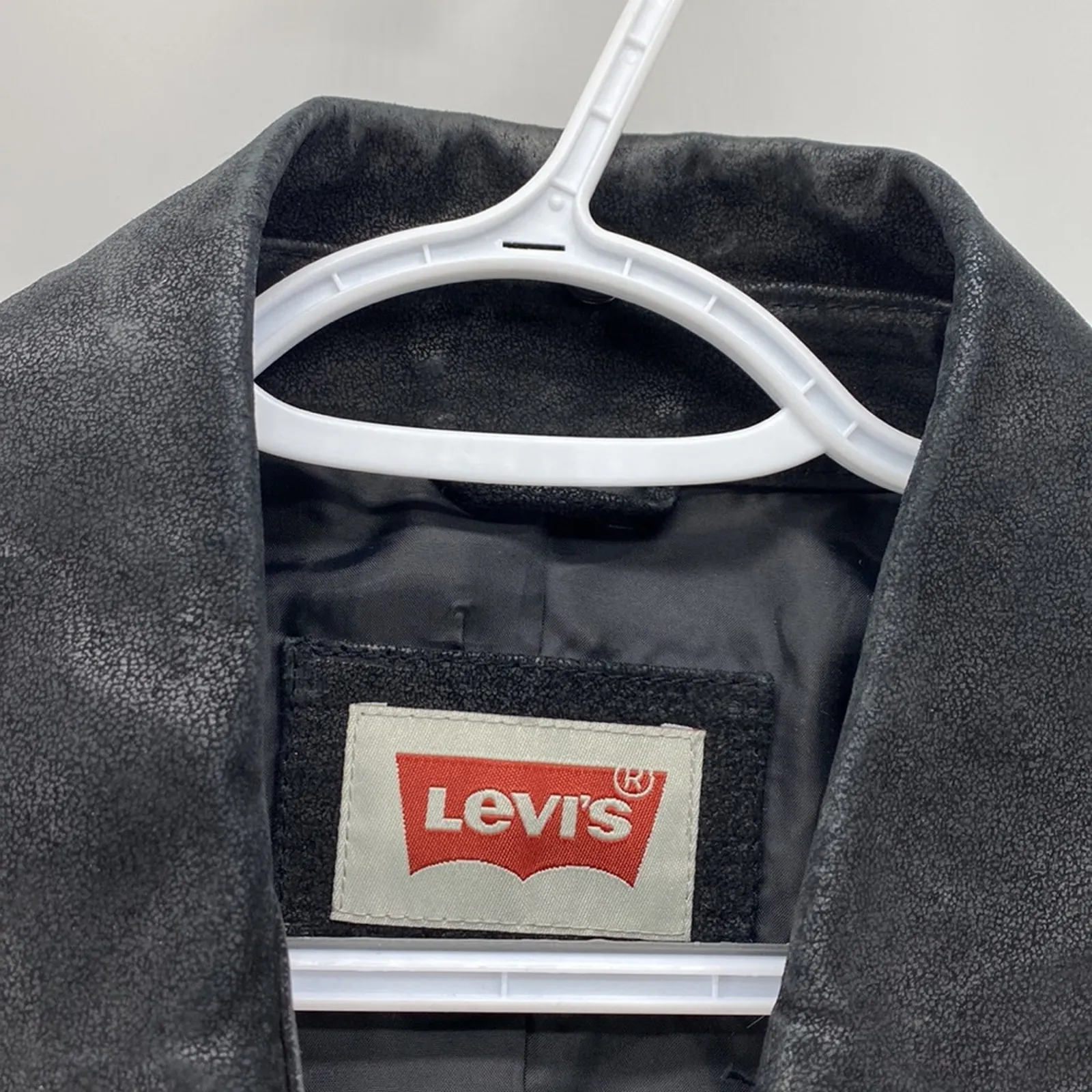 Levi’s black suede moto jacket grunge rocker emo Date night girls night size XS - Image 3