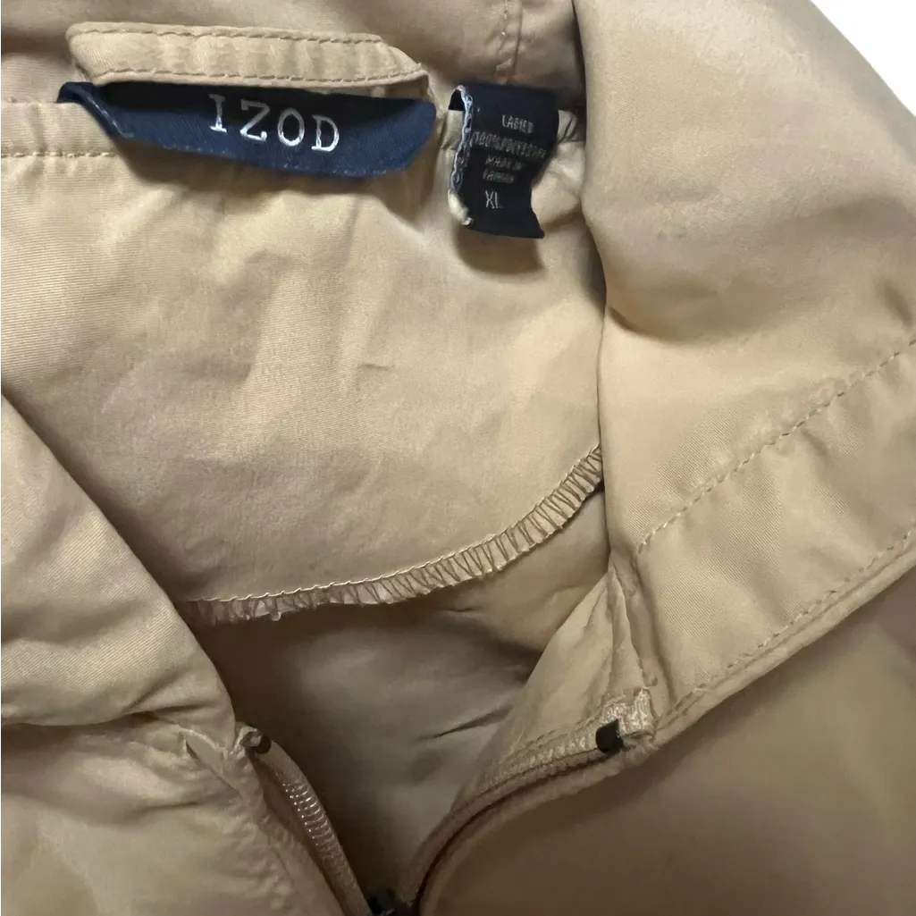 IZOD  Beige Hooded Windbreaker Jacket - Image 2