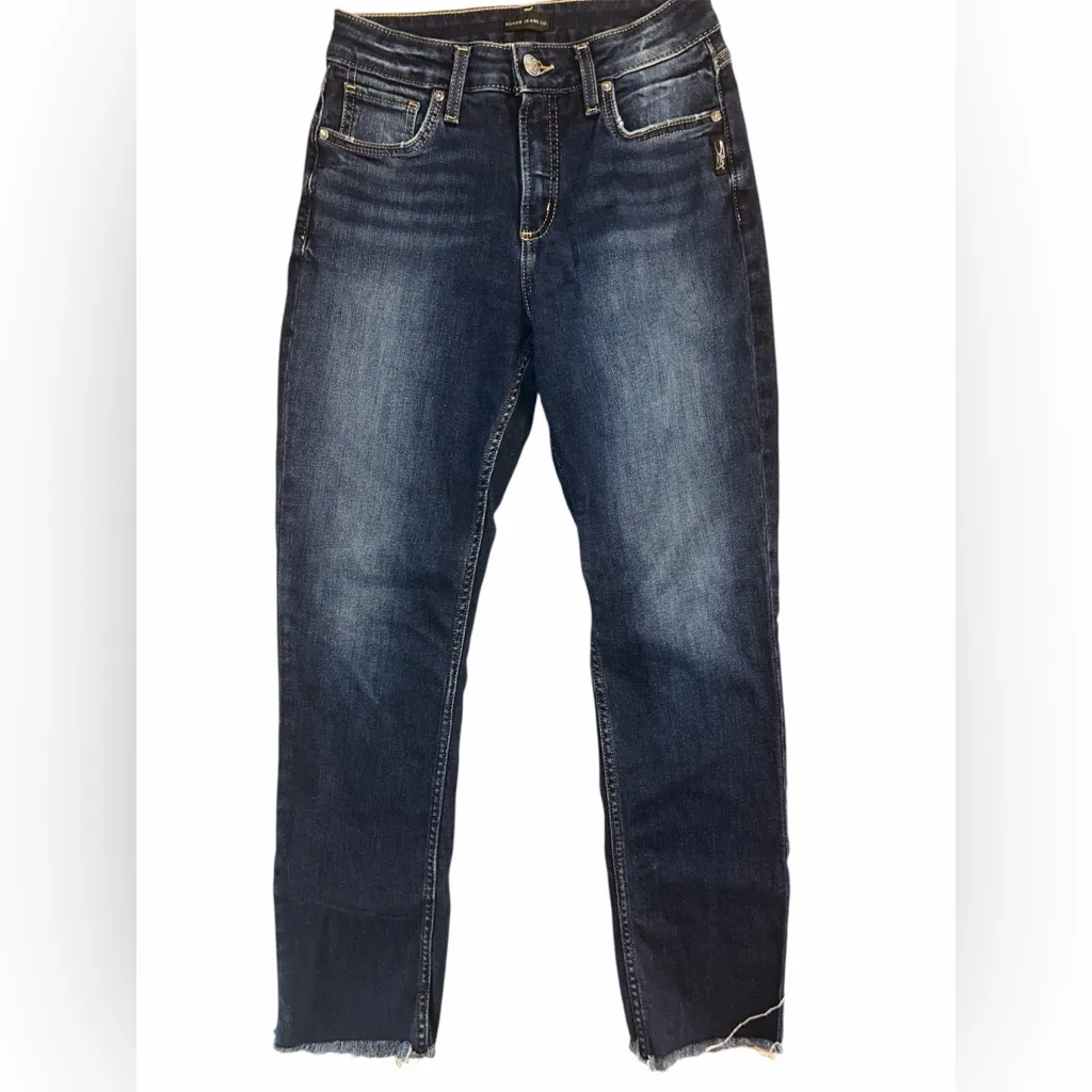 Silver Avery High Rise Straight Leg Jeans - Image 3