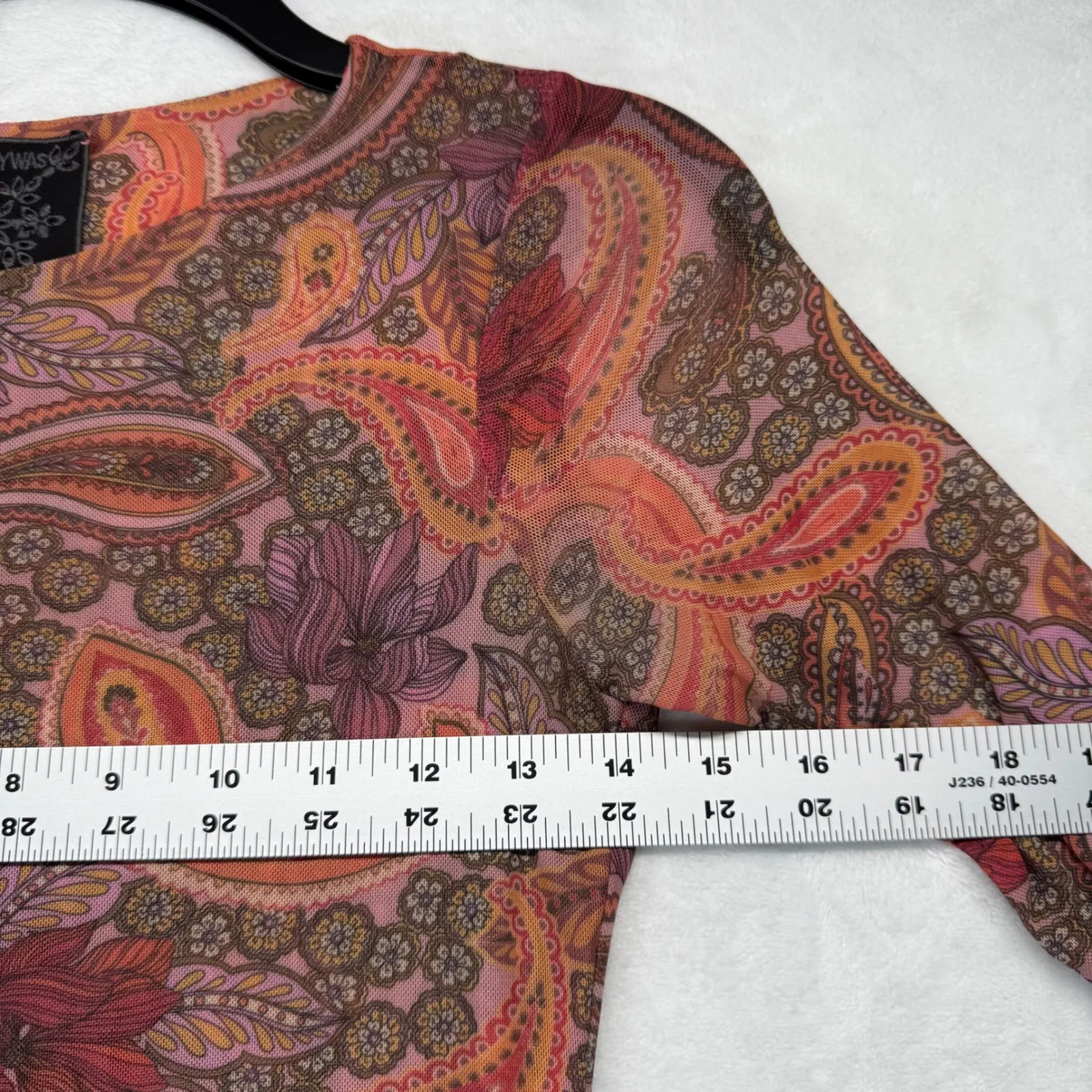 Johnny Was Haley Mesh Maxi Dress Floral Paisley Print Bohemian XS‎ - Image 2