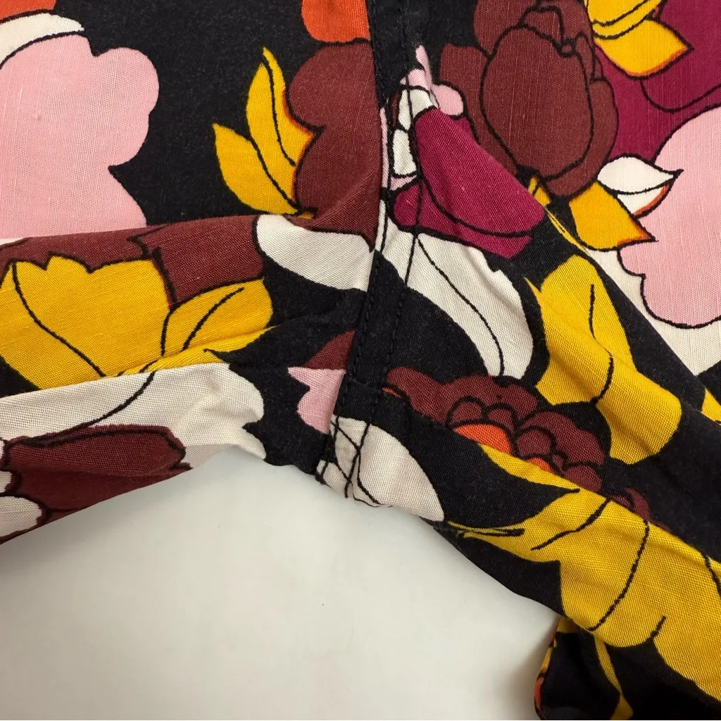 Maeve X Anthropologie The Colette Crop Cropped Wide-Leg Pants Floral Mod Retro - Image 12