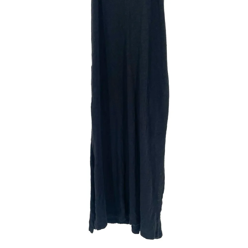 ATM ANTHONY THOMAS MELILLO Slub Cotton Trapeze Racer Tank Top Midi Dress Black Size XS - Image 8