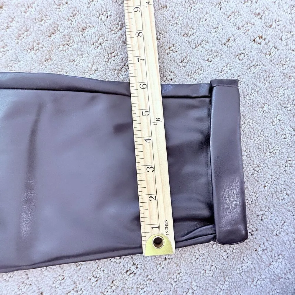 Almost Famous Black Faux Leather Cargo Jogger Pants paperbag women wrapped S - Image 11