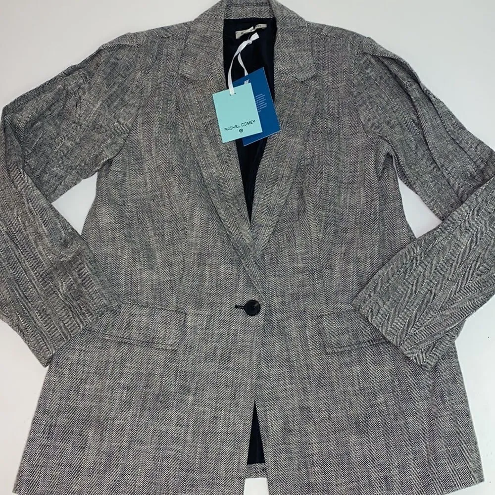 Rachel Comey x‎ Target Chevron Herringbone Oversized Tweed Blazer Jacket C25 Black Size XS - Image 5