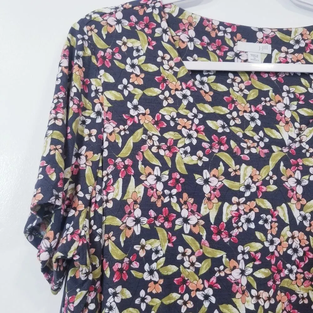 J. Jill Women size 1X Ditsy Floral Print Maxi Dress Multicolored - Image 7