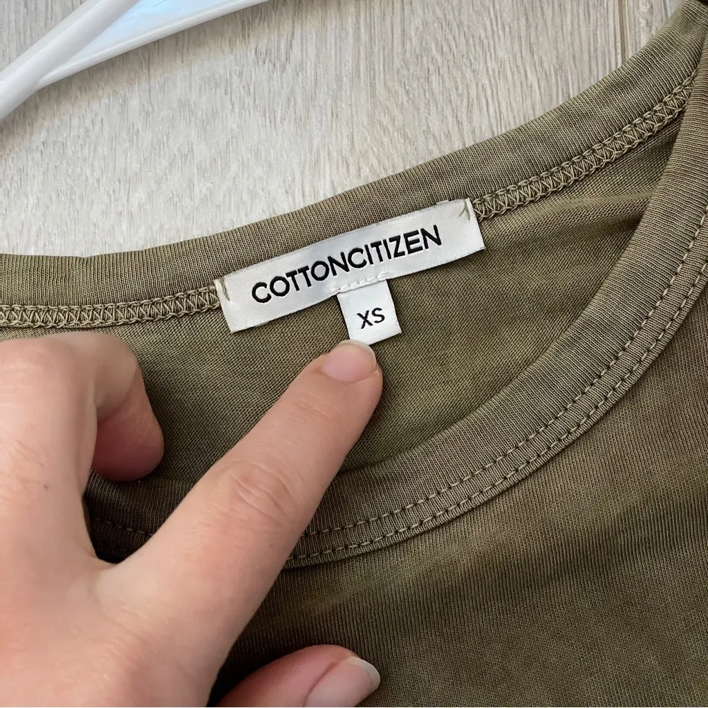 Cotton Citizen Tshirt distressed vintage dyed womens Green (xsmall) casual - Image 2