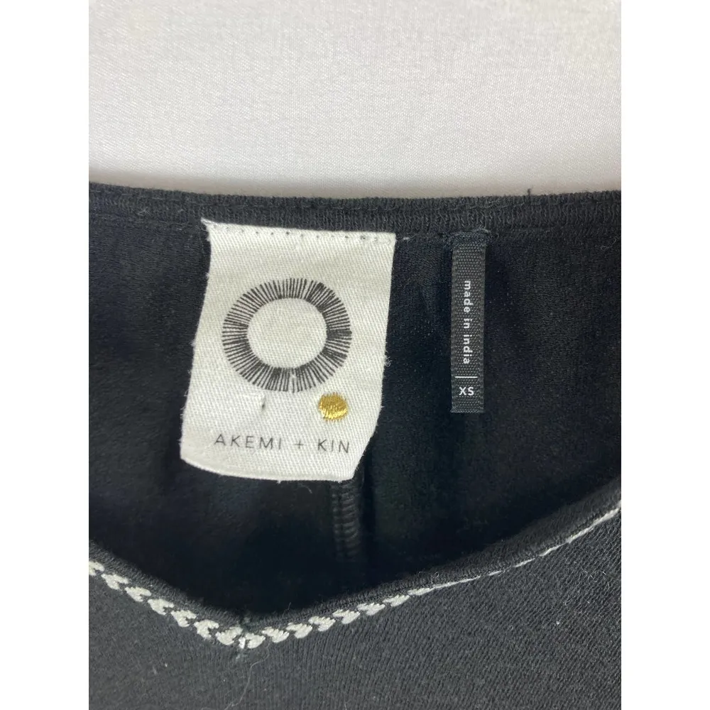 Anthropologie x Akemi & Kin Black Capa top Sheet Sleeves XS - Image 2