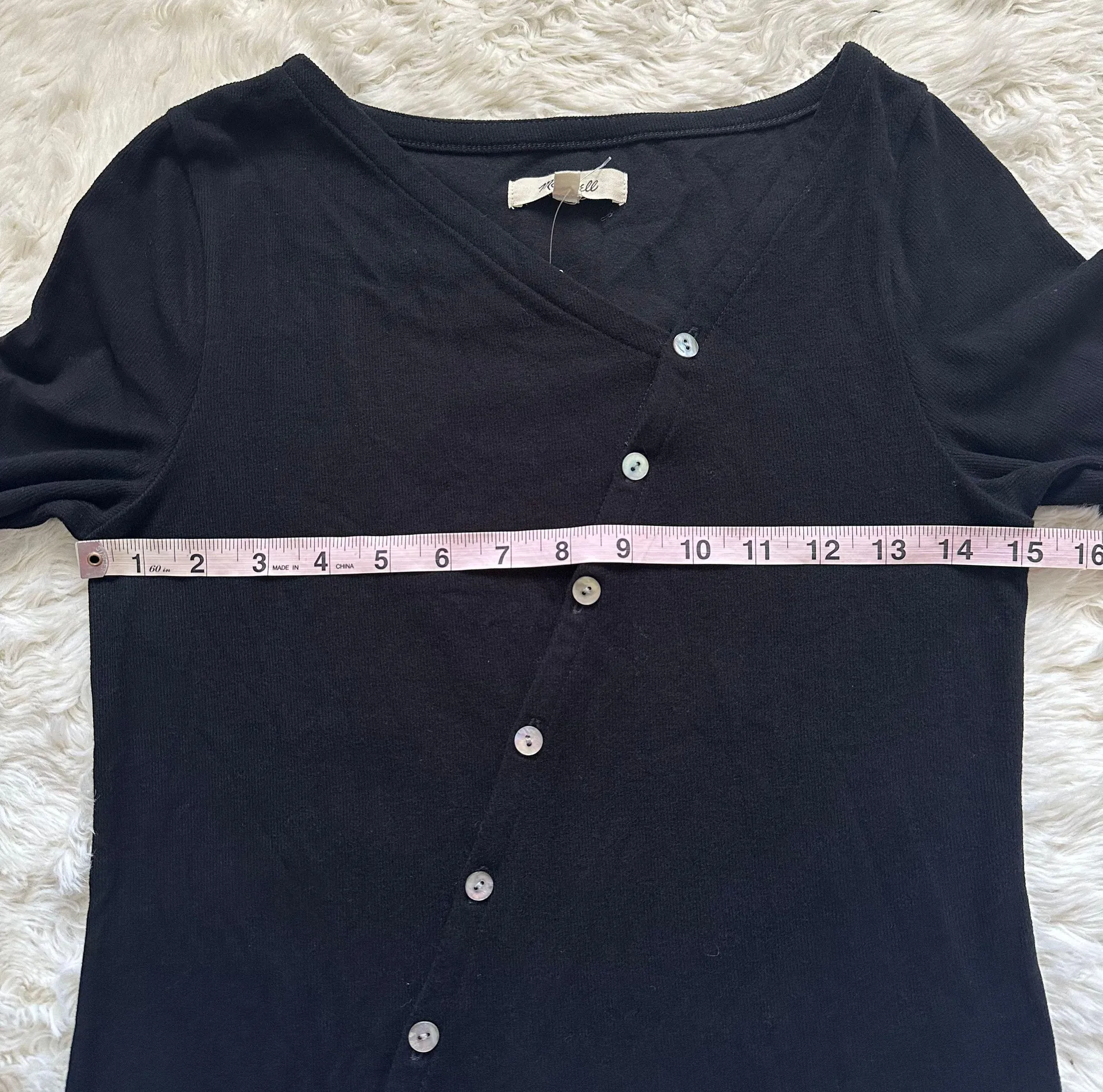 Cardigan Asymmetrical Button-Front V-neck Long Sleeve Black XS NWT New - Image 10