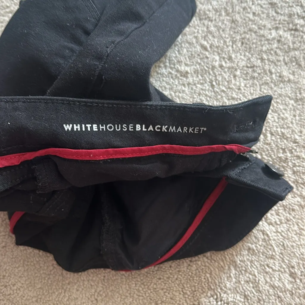 White House Black Market High Rise Sculpt 5-Inch Black‎ Denim Shorts size 6 - Image 3