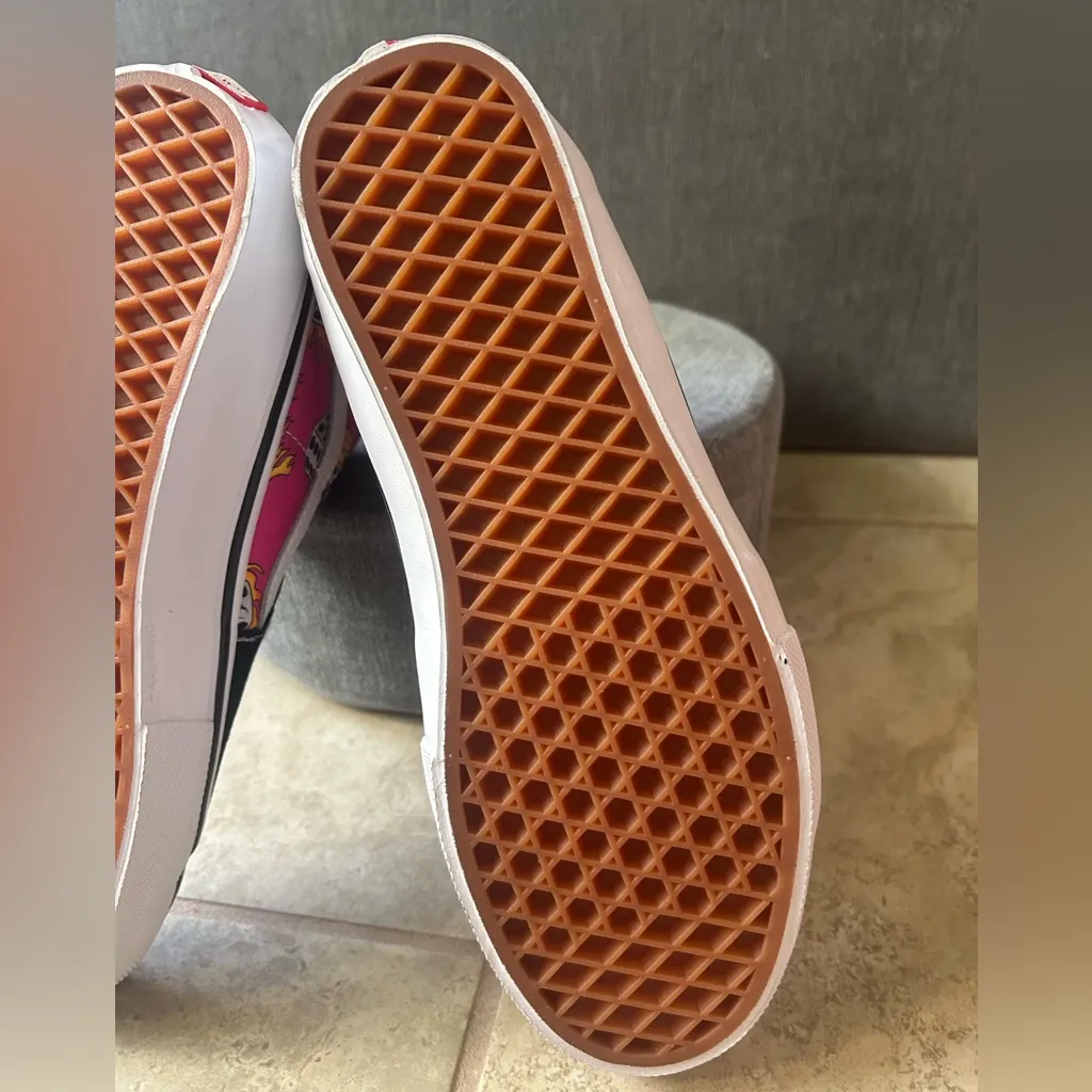 NWOT Vans High-Top Sneakers, Pink and Black Flame Dice, men’s 7.5 women’s 9 - Image 8