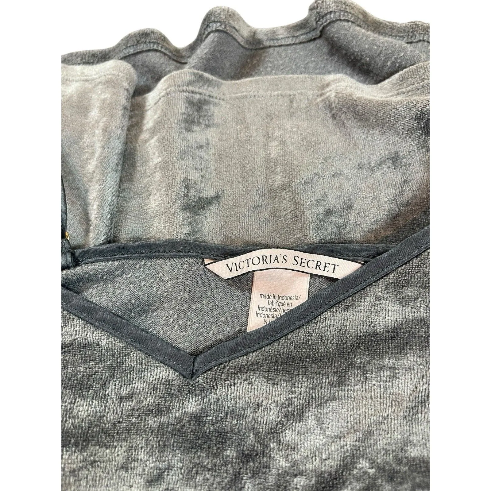 Victoria’s Secret S Velour Terry Cloth Tank Top Spaghetti Strap Soft Lounge Y2K - Image 5