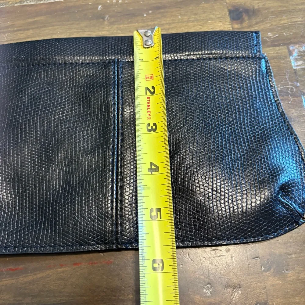 Chloe Parfums Black Textured Clutch Embossed GWP Mini Bag Pouch Evening Night - Image 4