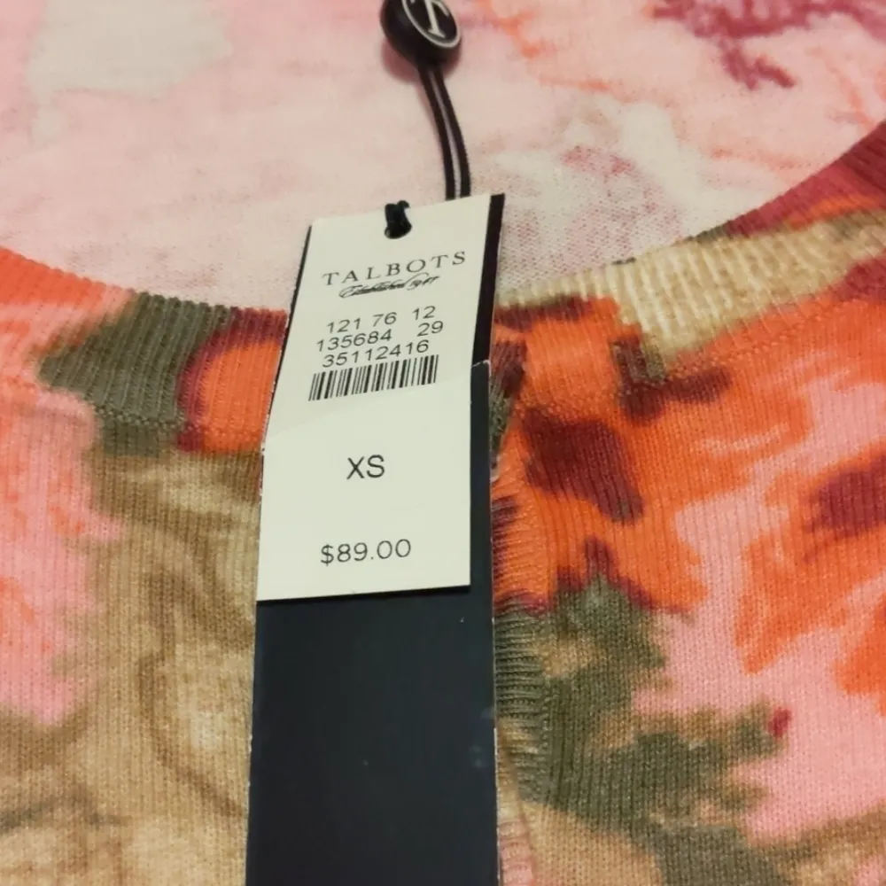 TALBOTS Talbot's Floral Cardigan Sweater XS - Image 3