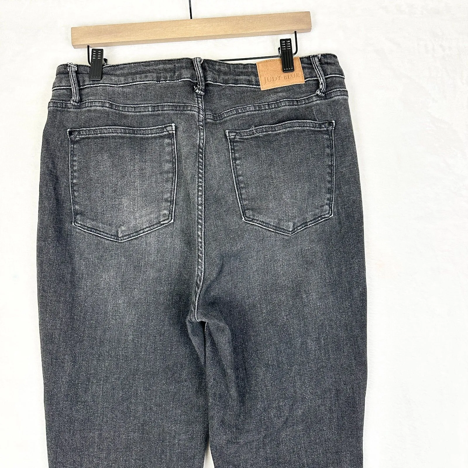 Judy Blue Tummy Control Black Wash Skinny Jeans Size 15/32 Stretch High Rise - Image 6