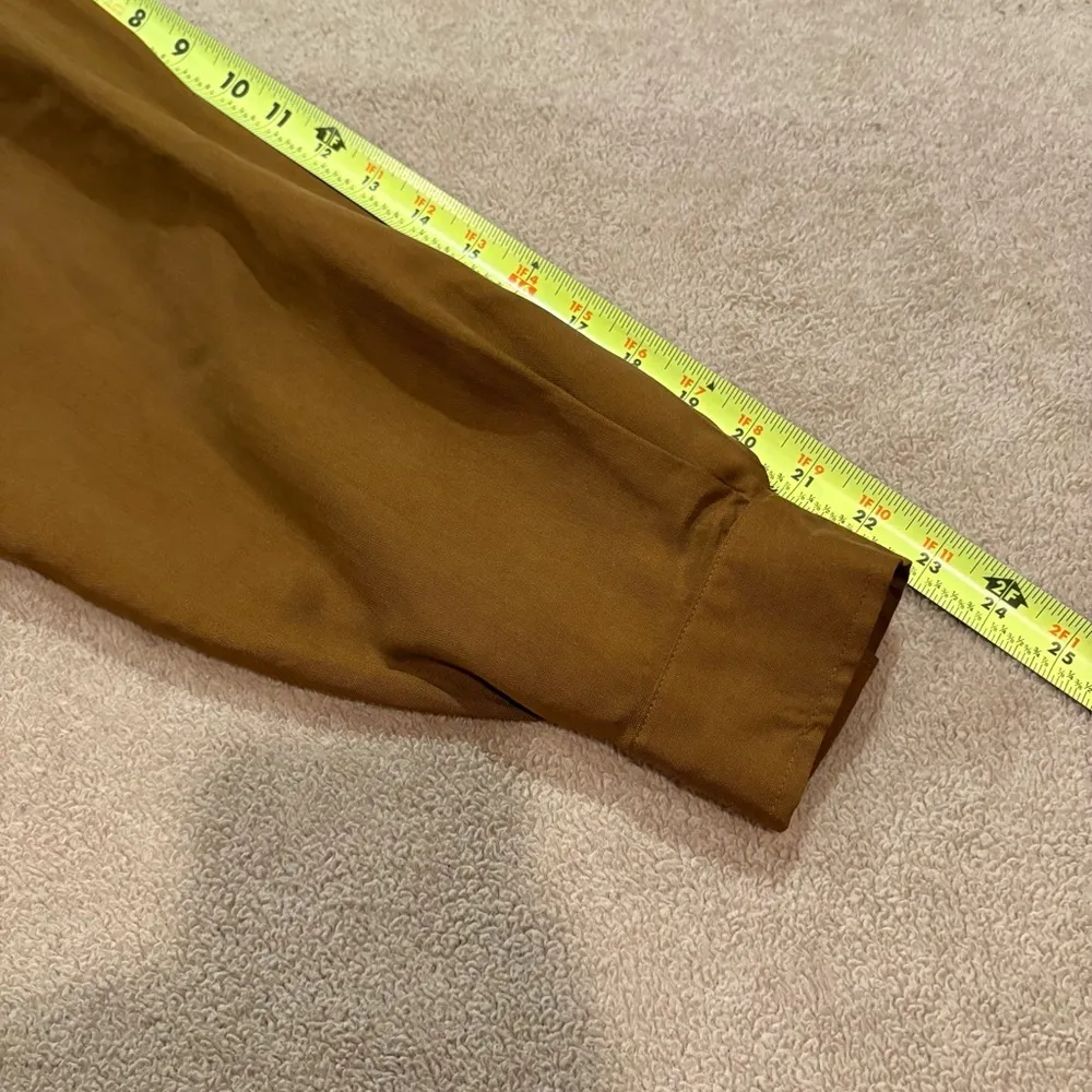 Melrose Silk Studio is a vintage Silk bomber jacket women’s size L Brown Size L - Image 10