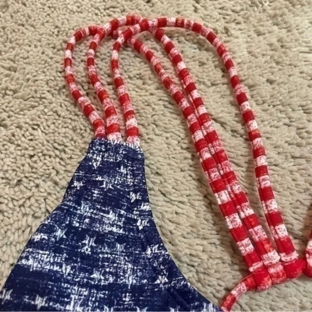 Mossimo Red White and Blue Stars and Stripes swimsuit size small - Image 4