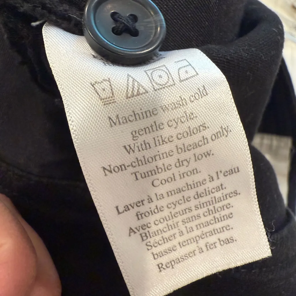 EVERLANE The Way-High Twill Shorts in‎ Black size 8 - Image 7