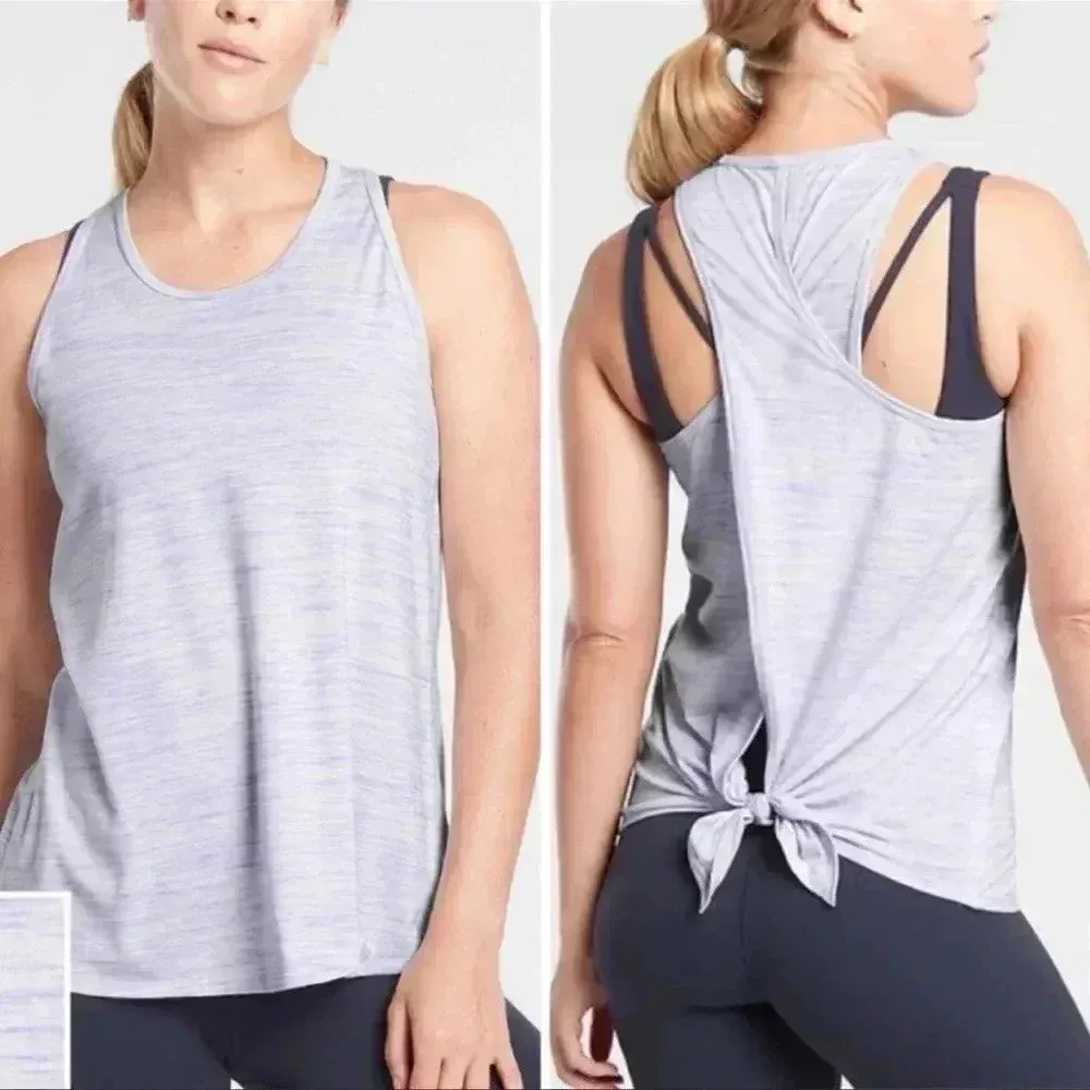 Athleta Essence Spacedye Tie Back Tank size L - Image 2