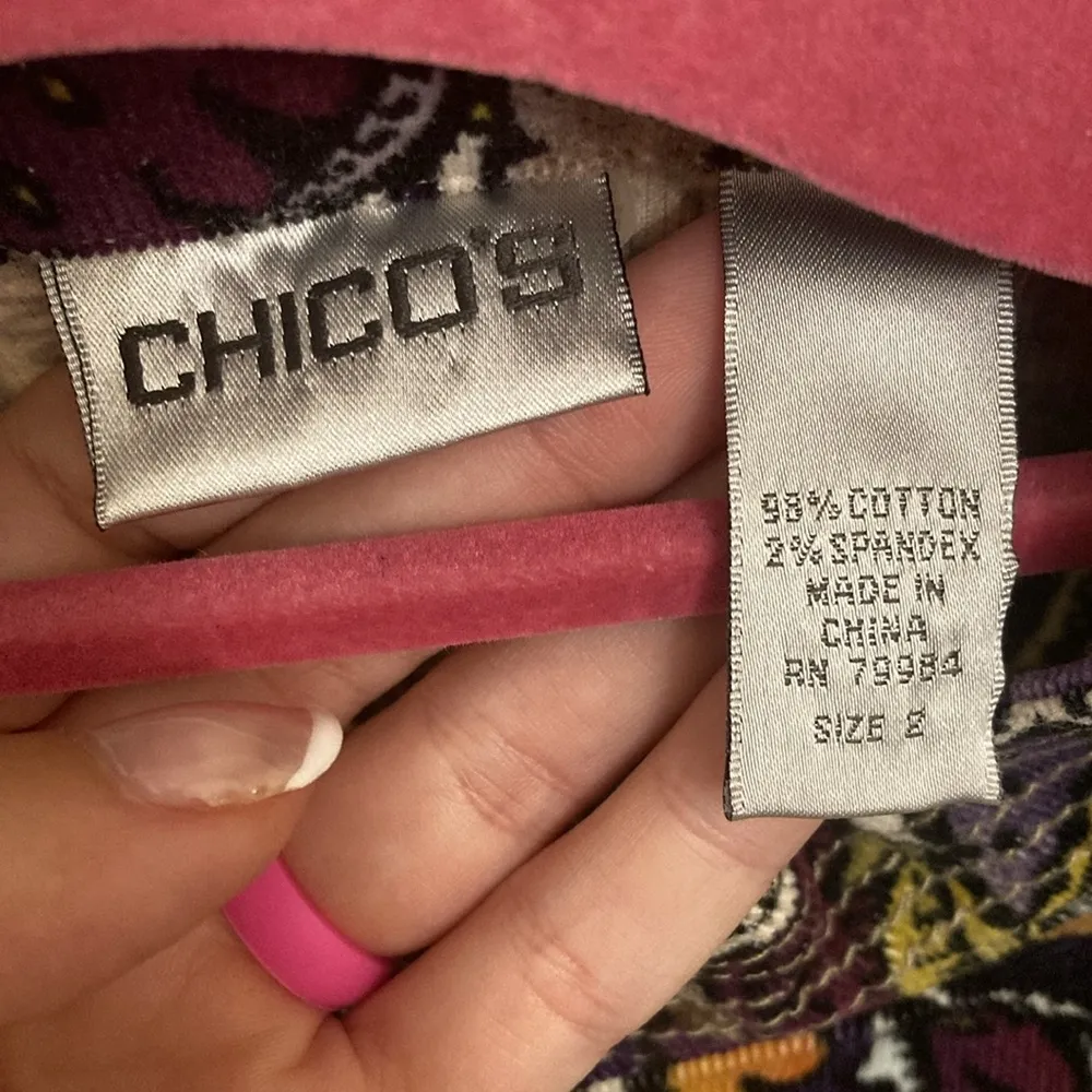 Chico’s Paisley Printed Corduroy Jacket - Image 5