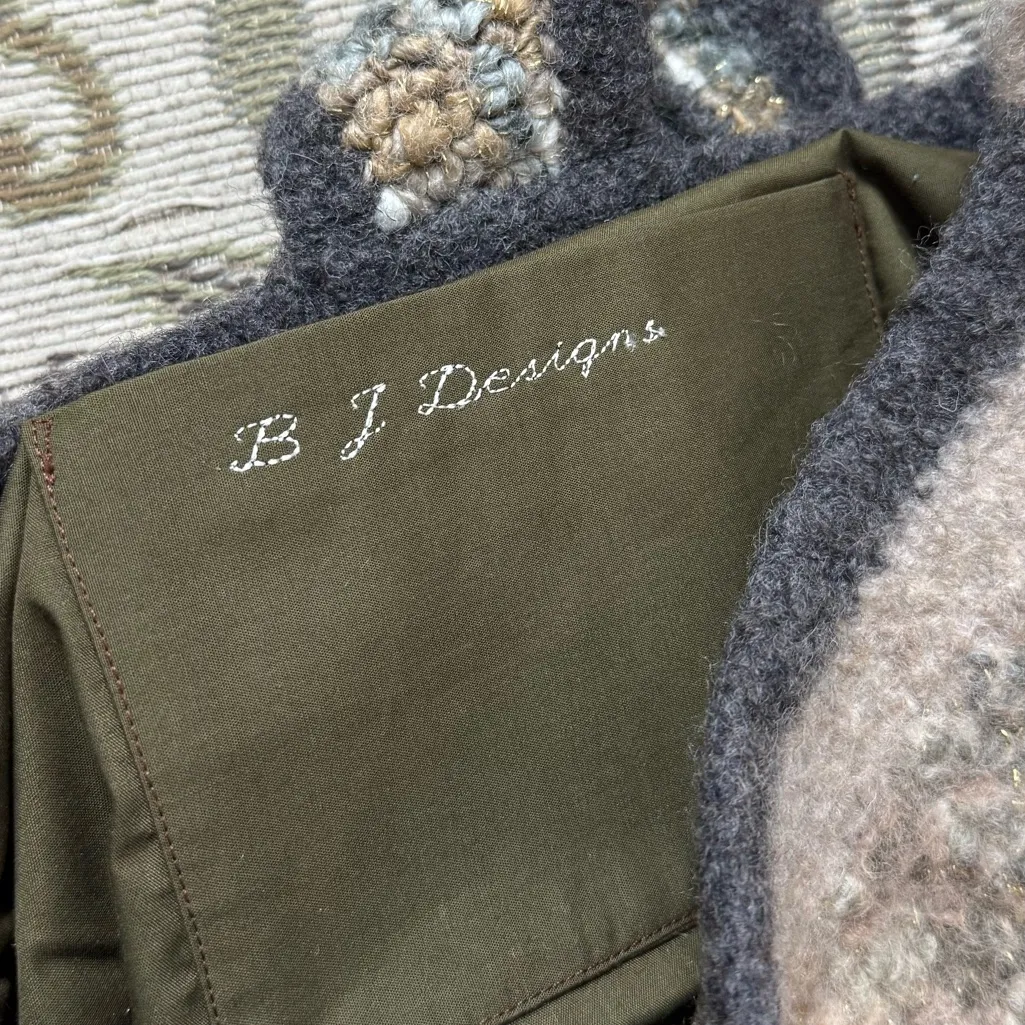 Handmade Felted Wool Purse Handbag Shoulder Bag Boho Flowers - Image 5