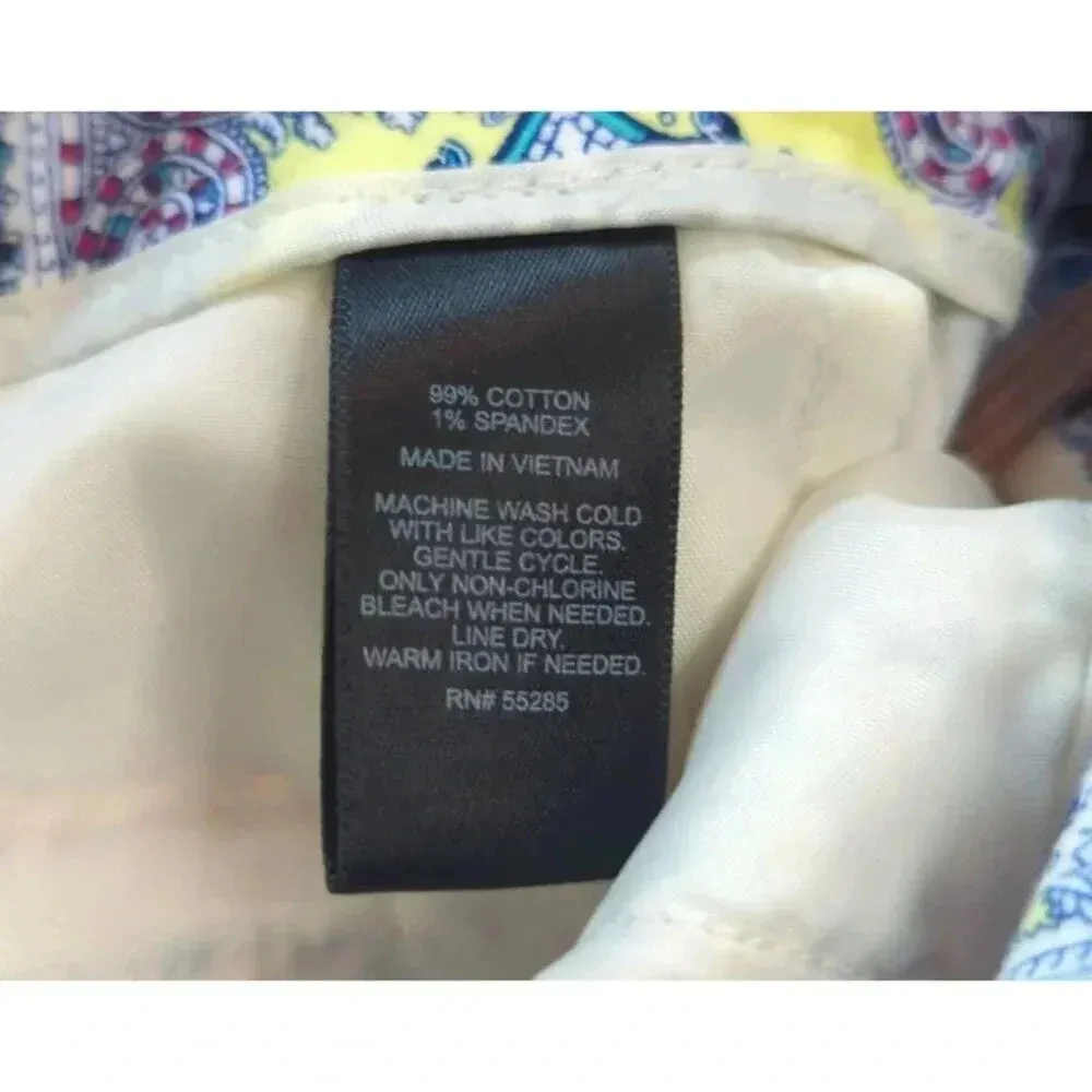 Express Pastel Pink Spring Paisley Flat Front Shorts Size 4 - Image 4