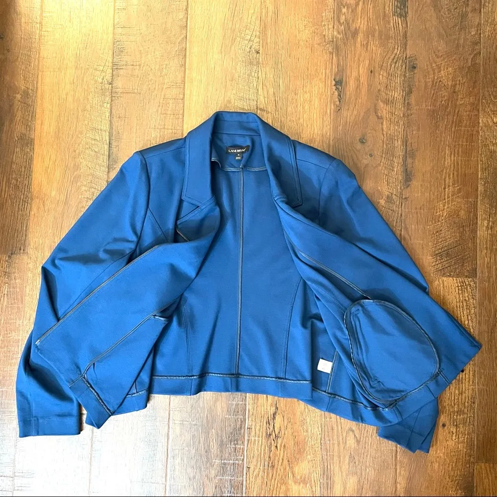 LANE BRYANT royal blue zipper jacket, plus size 18 - Image 5